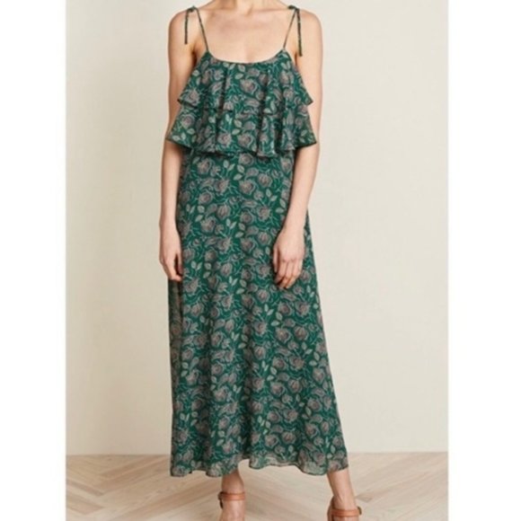 REBECCA MINKOFF | Green Floral Dress - Picture 1 of 11